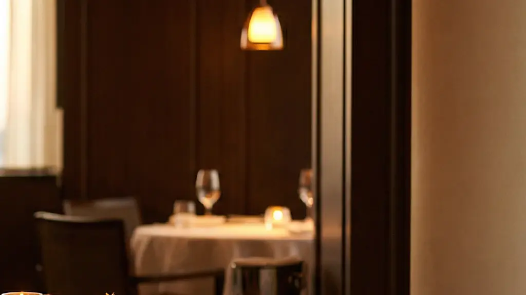 Scène élégante dans un restaurant gastronomique avec un convive détendu savourant un repas raffiné dans une ambiance chaleureuse